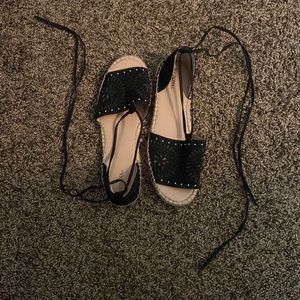 Black Tie Sandals